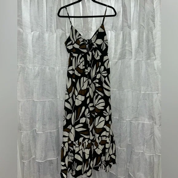 Tabitha Brown Dresses | Tabitha Brown X Target Linen Blend Sundress Size Small | Color: Black/Brown | Size: S | Wendy_B79's Closet Tabitha Brown Dresses | Tabitha Brown X Target Linen Blend Sundress Size Small | Color: Black/Brown | Size: S | Wendy_B79's Closet